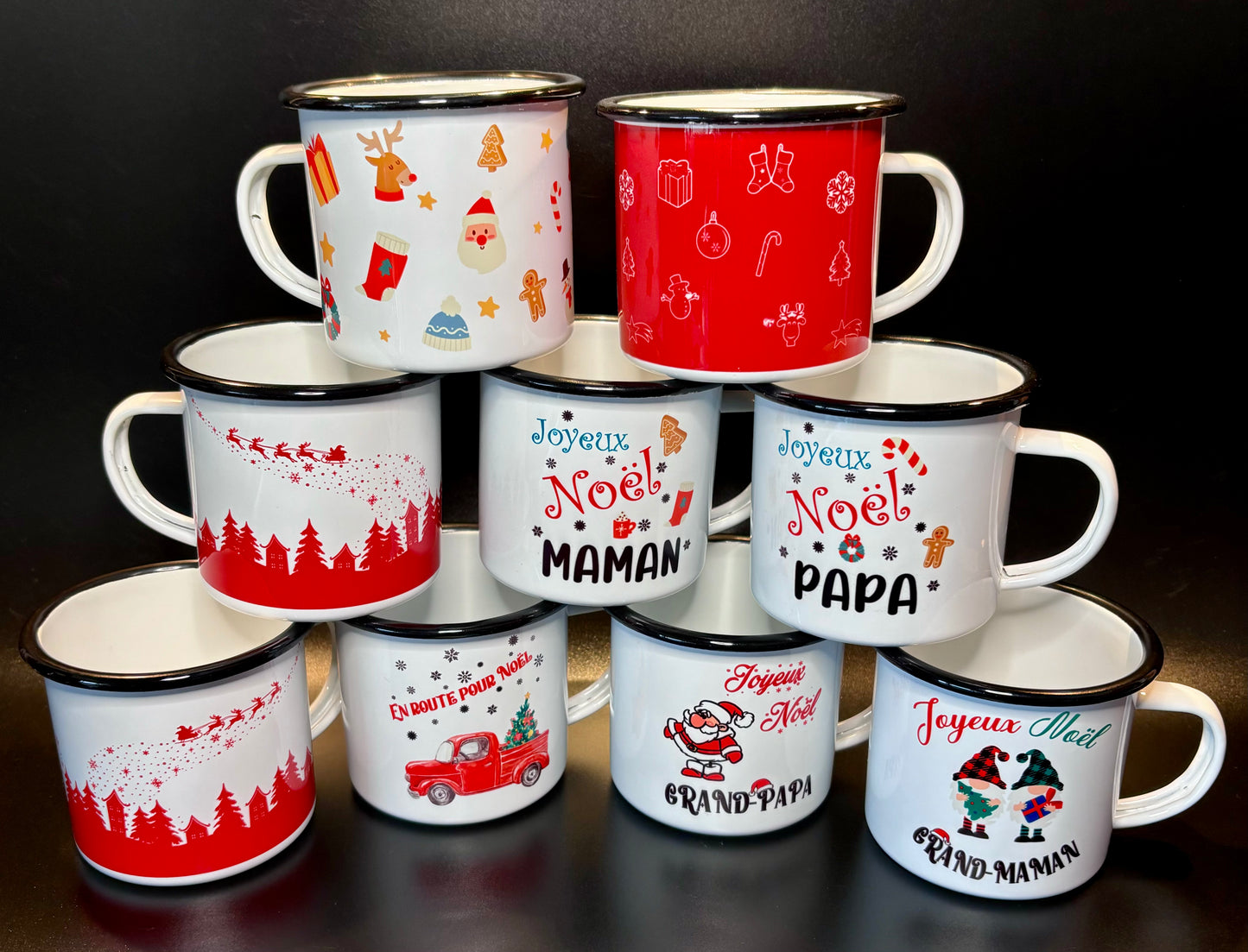 Tasses en métal